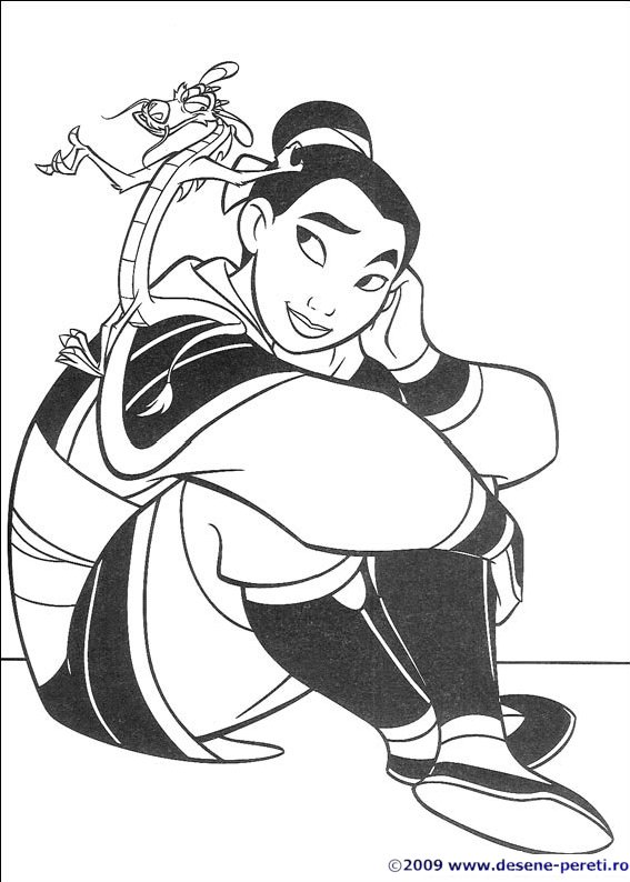 mulan desene colorat
